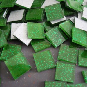 Glitter glass 1 x 1 cm, 1.8 mm thick