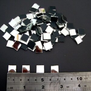Colour mirror glass 1 x 1 cm square pieces.